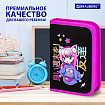 Пенал BRAUBERG, 1 отделение, 1 откидная планка, полиэстер, 21х14 см, "Яркая девочка", 272323
