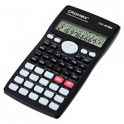 Калькулятор инженерный CROMEX (КРОМЕКС) CX-401BK (155х80 мм), 401 функция, 10+2 разрядов, черный, 273833