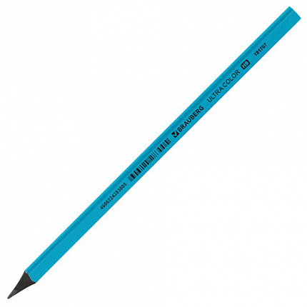 Карандаш чернографитный BRAUBERG "ULTRA COLOR", 1 шт., HB, пластиковый, 181707