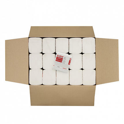 Бумага туалетная листовая 250 шт., LAIMA (Система T3) PREMIUM, 2-слойная, белая, 21х11 см, КОМПЛЕКТ 30 пачек, 112515