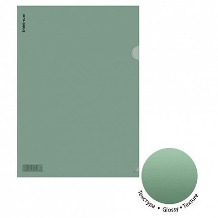 Папка-уголок ERICH KRAUSE "Glossy Classic", A4, прозрачная, ассорти, 50155