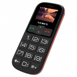 Телефон мобильный TEXET TM-B322, 2 SIM, 1,44", microSD, FM, MP3, фонарик, SOS, черный, 127347