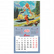 Календарь настенный перекидной 2027г, BRAUBERG, 12 листов, 28,5х28,5 см, "Pin up", 118421