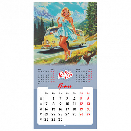 Календарь настенный перекидной 2027г, BRAUBERG, 12 листов, 28,5х28,5 см, "Pin up", 118421