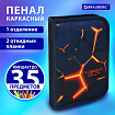 Пенал BRAUBERG, 1 отделение, 2 откидные планки, полиэстер, 21х14 см, "Лава", 270719