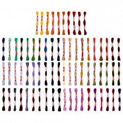 Нитки для вышивания (мулине), набор 150 цветов, 8 м, полиэфир, DEVELIA (Девелиа), 665433