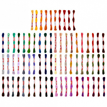 Нитки для вышивания (мулине), набор 150 цветов, 8 м, полиэфир, DEVELIA (Девелиа), 665433