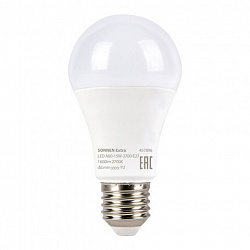Лампа светодиодная SONNEN EXTRA, 15 (130) Вт, Е27, груша, теплый белый, 30000 ч, LED A60-15W-2700-Е27, 457896