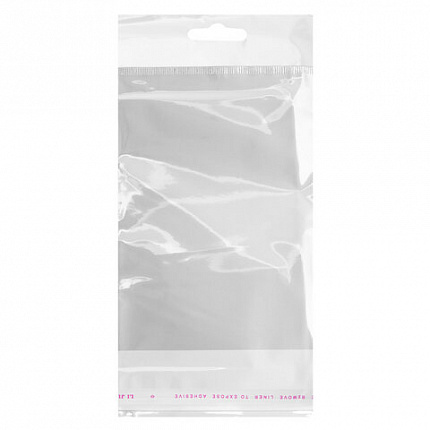 Пакеты БОПП с европодвесом, клеевым клапаном, КОМПЛЕКТ 100 штук, 10х16 + 3 + 4 см, белая подложка, BRAUBERG, 700416