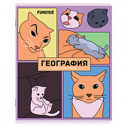 Тетради предметные, КОМПЛЕКТ 12 ПРЕДМЕТОВ, 48 л., TWIN-лак, FUNSTER (ФАНСТЕР), МЕМНЫЕ КОТЫ, 405604