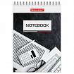Блокнот МАЛЫЙ ФОРМАТ А6, 97х145 мм, 40 л., гребень, картон, клетка, BRAUBERG, "Идеальный офис", 129823
