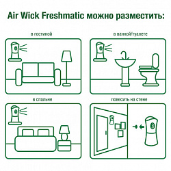 Сменный баллон 250 мл, AIRWICK "Лимон и женьшень", для автоматических освежителей, универсальный