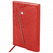 Ежедневник датированный 2026, А5, 145х213 мм, BRAUBERG "Jacket", под кожу, клапан, держатель, красный, 117401