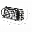 Пенал-косметичка BRAUBERG с ручкой, 1 откидная планка, полиэстер, 22x10х8 см, "Гусиная лапка", 271560