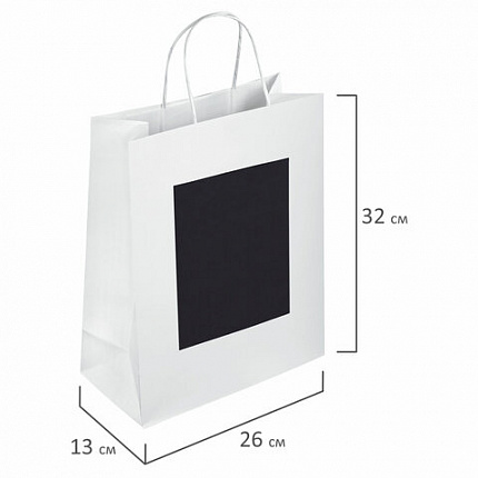 Пакет подарочный КОМПЛЕКТ 7 штук, 26x13x32 см, скретч-слой + стилус, "White Kraft", ЗОЛОТАЯ СКАЗКА, 591969