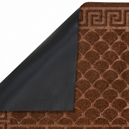 Коврик придверный 60х90 см, ВЕНГЕ, грязезащитный, 430 г/м2, фактурный рисунок ЧЕШУЙКИ, ЛЮБАША, 701062