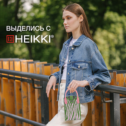 Сумочка-органайзер повседневная HEIKKI KNIT (ХЕЙКИ) кросс боди, вязаная, 17х12х5 см, "Fun zebra", 273792