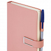 Ежедневник недатированный, А5, 143х210 мм, BRAUBERG "Dainty", под кожу, магнитная застежка, 160 л., розовый, 117143