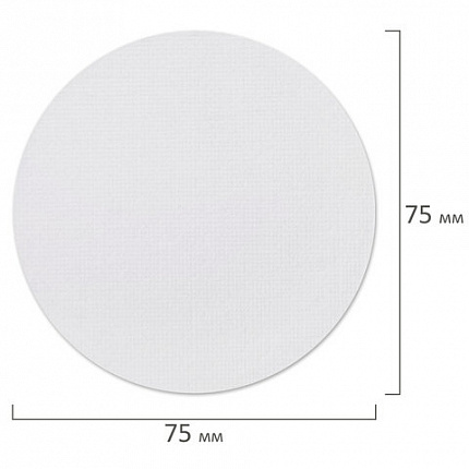 Холсты на магните круглые НАБОР 4 шт., 7.5 см, 280 г/м2, 100% хлопок, BRAUBERG ART CLASSIC, 192332