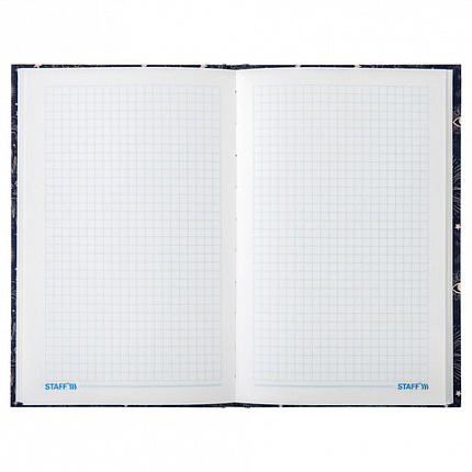 Блокнот (135х206 мм) А5 STAFF, 80 л., твердый, тиснение фольгой, "Blue sky", 111612