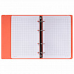 Тетрадь на кольцах А5 175х220 мм, 120 л., пластик, с резинкой, BRAUBERG, Коралловый, 404621