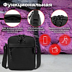 Сумка на плечо HEIKKI COMPACT (ХЕЙКИ), два кармана, черная, 19х14х5 см, 272631