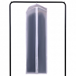 Чехол-кофр объёмный для хранения одежды на молнии, 60х30х90 см, цвет белый, SHAMAANI (ШАМААНИ), 609596