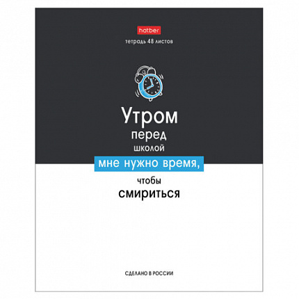 Тетрадь А5 48 л., HATBER скоба, клетка, обложка картон, "Люблю школу" (микс в коробе), 078565, 48Т5В1