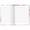 Блокнот с резинкой в клетку 96 л., А5, 145х203 мм, твердая обложка с фольгой, BRAUBERG, "Мрамор", 113731