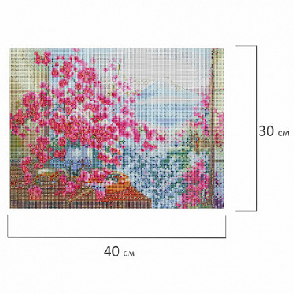 Картина стразами (алмазная мозаика), 30х40 см, ОСТРОВ СОКРОВИЩ, "Букет сакуры", без подрамника, 663862