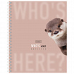 Тетрадь А5 48 л. HATBER гребень, клетка, Soft-touch ламинация, "Кто здесь?" (микс в спайке), 093578, 48Т5лВ1гр