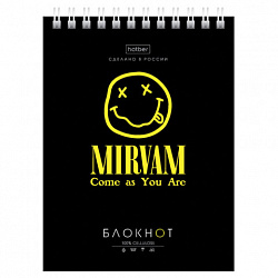 Блокнот МАЛЫЙ ФОРМАТ А6, 40 л., гребень, картон, клетка, HATBER, "Проект "Капланопись", 090639, 40Б6В1гр