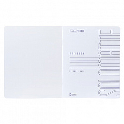 Тетрадь А5, 96 л., HATBER, скоба, клетка, Soft-touch ламинация, СОЛО "Черный бархат", 092746, 96Т5лВ1