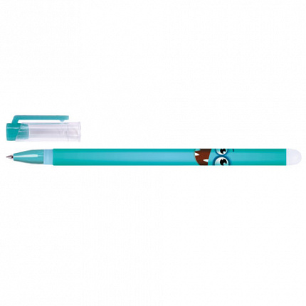 Ручка стираемая гелевая ЮНЛАНДИЯ "Монстрики", корпус ассорти, СИНЯЯ, узел 0,5 мм, линия письма 0,35 мм, 144242