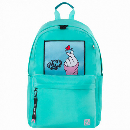 Рюкзак BRAUBERG FASHION CITY универсальный, карман-антивор, "K-pop", бирюзовый, 44х31х16 см, 229966