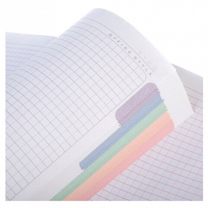 Блокнот А5 167х216 мм, 80 л., твёрдый, бумвинил "METALLIC", клетка, блок 5 цв., HATBER, золото, 084778, 80ББ5В1