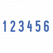 Нумератор 6 разрядов, оттиск 15х3,8 мм, синий, TRODAT 4836 P4, корпус черный, подушка, 53199/86681