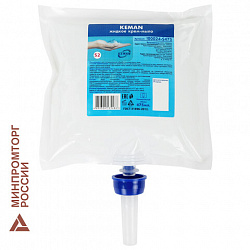 Картридж с жидким крем-мылом (Система S2) "Перламутровое", белое, 0,475 л, KEMAN, 100024-S475