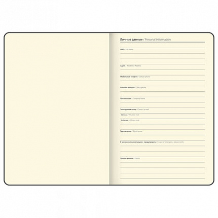 Блокнот А5 148x218 мм BRAUBERG "Optimal", под кожу, 80 листов, резинка, держатель для ручки, клетка, серый, 118638