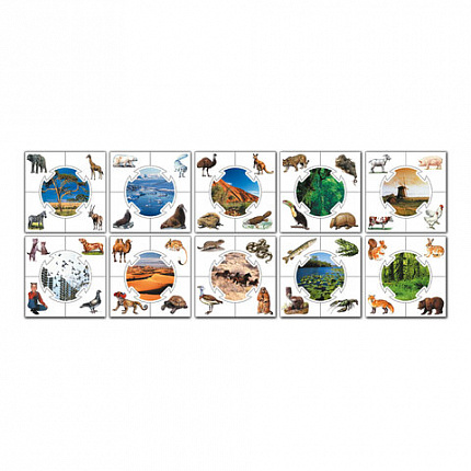 Настольная игра Лото для детей, картонное (6 полей, 48 карточек), АССОРТИ, 10 КОР