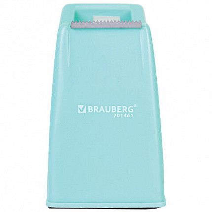 Диспенсер для клейкой ленты шириной до 26 мм, МЯТНЫЙ (лента в подарок!), утяжеленный большой, BRAUBERG, 701461