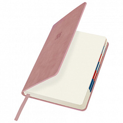 Ежедневник датированный 2026 B6 125х173 мм, GALANT "Vivid", под кожу, розовый, 117411