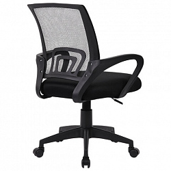 Кресло CROMEX (КРОМЕКС) "Top CH-695", с подлокотниками, сетка/ткань TW, черное, 533065