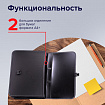 Папка-портфель пластиковая BRAUBERG "КОНСУЛ" А4 (370х280х120 мм), 2 отделения, фактура "бисер", черная, 223079