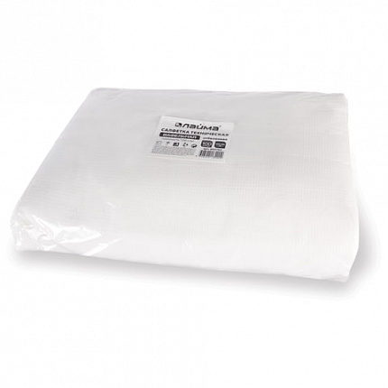 Салфетки ВАФЕЛЬНЫЕ отбеленные, 40х40 см, КОМПЛЕКТ 100 шт., плотность 120 (±10) г/м2, LAIMA, 604762