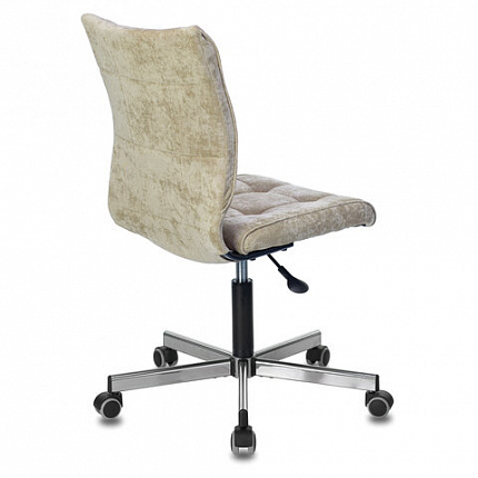 Кресло BRABIX "Stream MG-314", без подлокотников, пятилучие серебристое, ткань, песочное, 532396, MG-314_532396