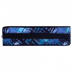 Пенал-косметичка BRAUBERG овальный, полиэстер, "Полоски", 22х9х5 см, 229273