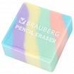 Ластик "PASTEL", 34х34х14 мм, квадратный, ассорти, ЭКО ПВХ, BRAUBERG, 273210