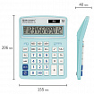 Калькулятор настольный BRAUBERG EXTRA PASTEL-12-LB (206x155 мм), 12 разрядов, двойное питание, ГОЛУБОЙ, 250486