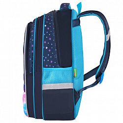 Рюкзак BRAUBERG KIDS FLOSSY, 2 отделения, 3 кармана, "Девочка в облаках", объемный дизайн, 40х28х18 см, 273179
